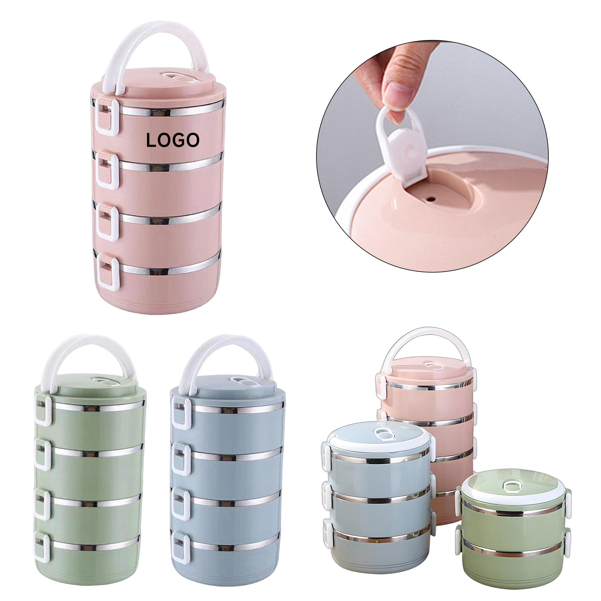 0 (5) Stackable Lunch Box - Image 1