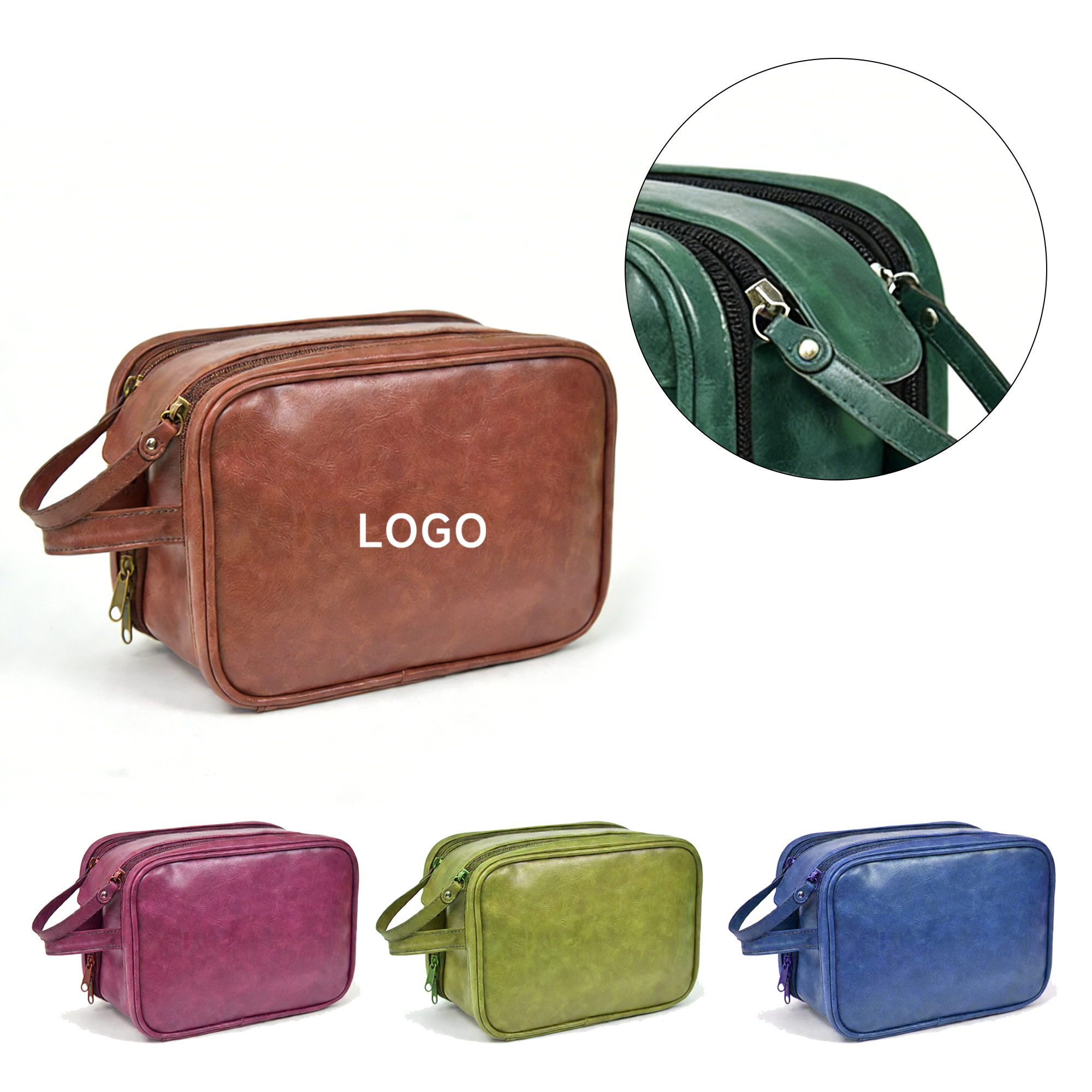 1 (1) Travel Toiletry PU Bag - Image 1