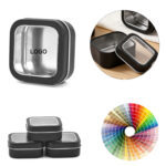 Transparent Window Square Tin Storage Box