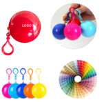 Disposable Rain Ponchos Keychain Ball