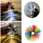 LED Light Flash Bulb Keychain Flashlight