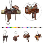 Acrylic Saddle Horse Keychain