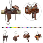 Acrylic Saddle Horse Keychain