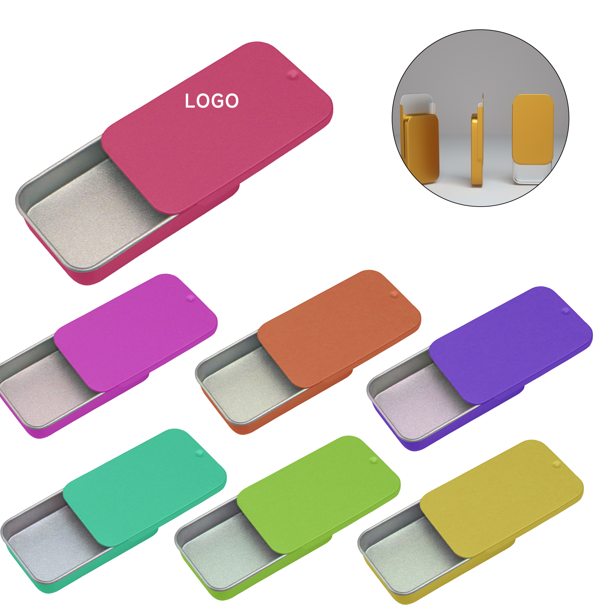 848 Mini Tin Box Withsliding Lid - Image 1