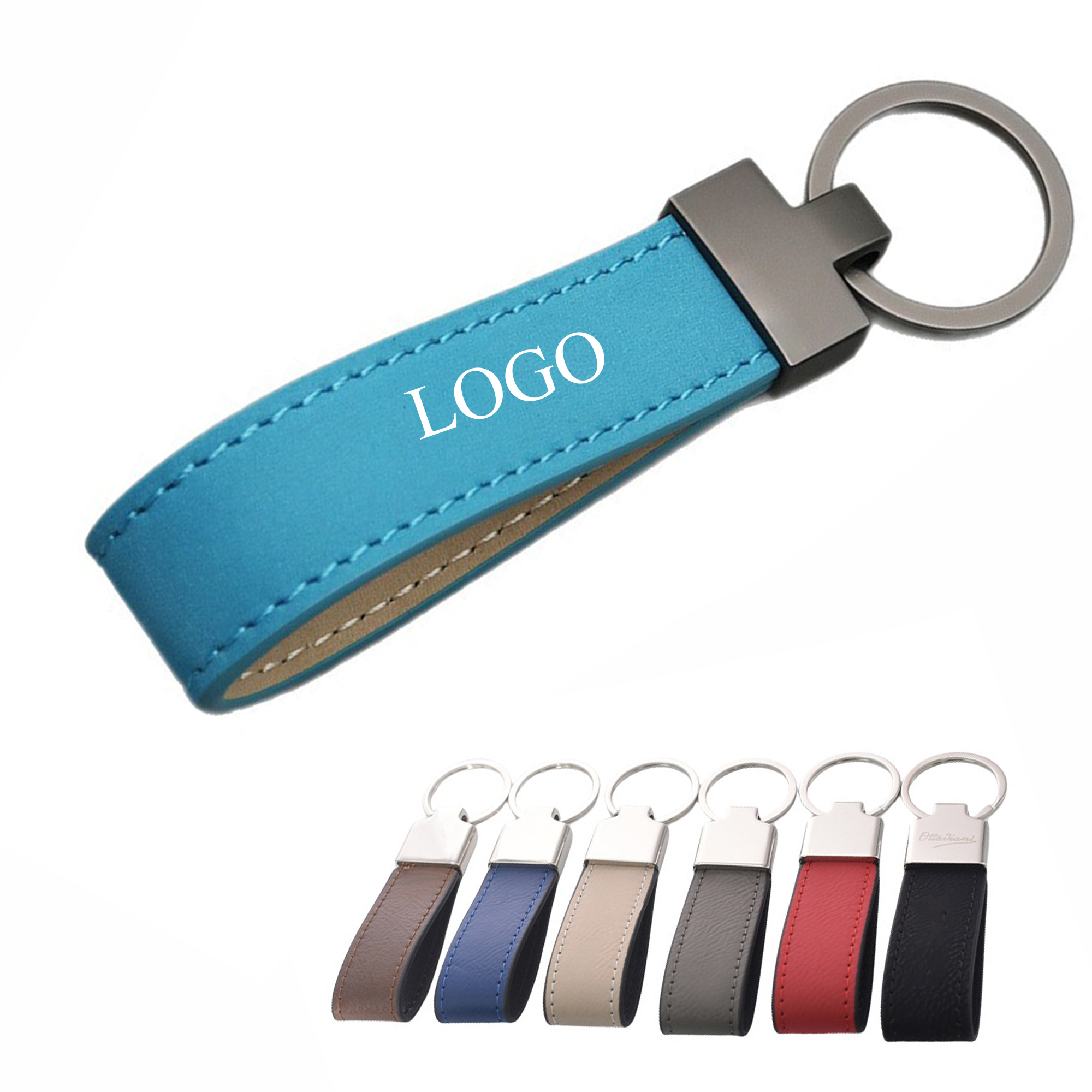 8817235-1-pic Leather Strap Keychain - Image 1