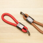 PU Weaved Leather Keychain - Image 2