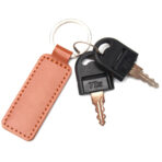 PU Leather Rectangular Keychain - Image 2