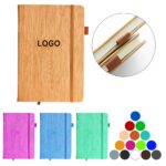 Retro Wood Grain Business Notebook