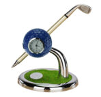 Zinc Alloy Pen Stand with Round Clock - Image 5