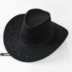 Wide Brim Western Cowboy Felt Hats - Image 2