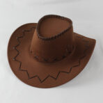 Wide Brim Western Cowboy Felt Hats - Image 4