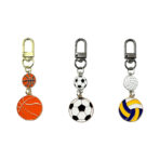 Enamel Metal Soccer Ball Keychain - Image 5